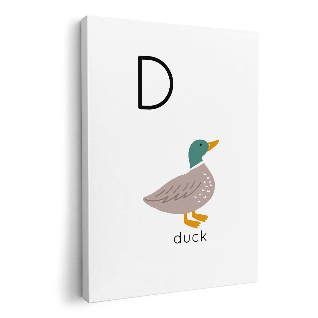 

Art Panel Painting Decoration igsticker 420mm x 297mm A3 Photo Wall Hanging Wooden Frame Interior Stylish 019935 Animal Alphabet D duck