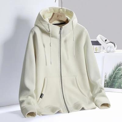 Solide Kasjmier Fleece Hoodies Dames Sweatshirt Herfst Winter Jas Ademend Vrije Tijd Wandeling Warm Capuchon Rits Top Dames Jas