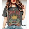Summer Women's Good Day Sunshine T-Shirt Boho Tee Cotton and Breathable Short Sleeve Streetwear Oversized Loose Casual