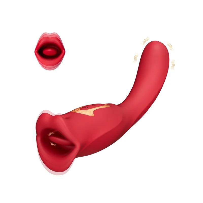 Tongue Licking Biting Vibrator for Women Oral Clitoris Nipple AnalStimulator Vagina Vibrators Female Masturbator Adult Sex Toy