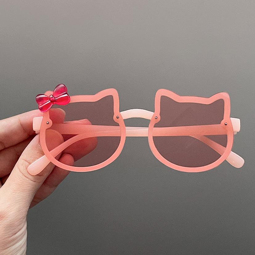 Summer Children Cute Sunglasses Acrylic Bow Outdoor Uv Protection Sun Glasses Baby Girls Classic Kids Boy Uv400 Eyewear