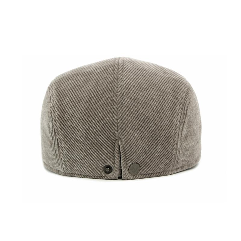 Autumn Winter Velvet Thick Warm Cap Men's Corduroy Beret British Retro Forward Cap Painter Cap