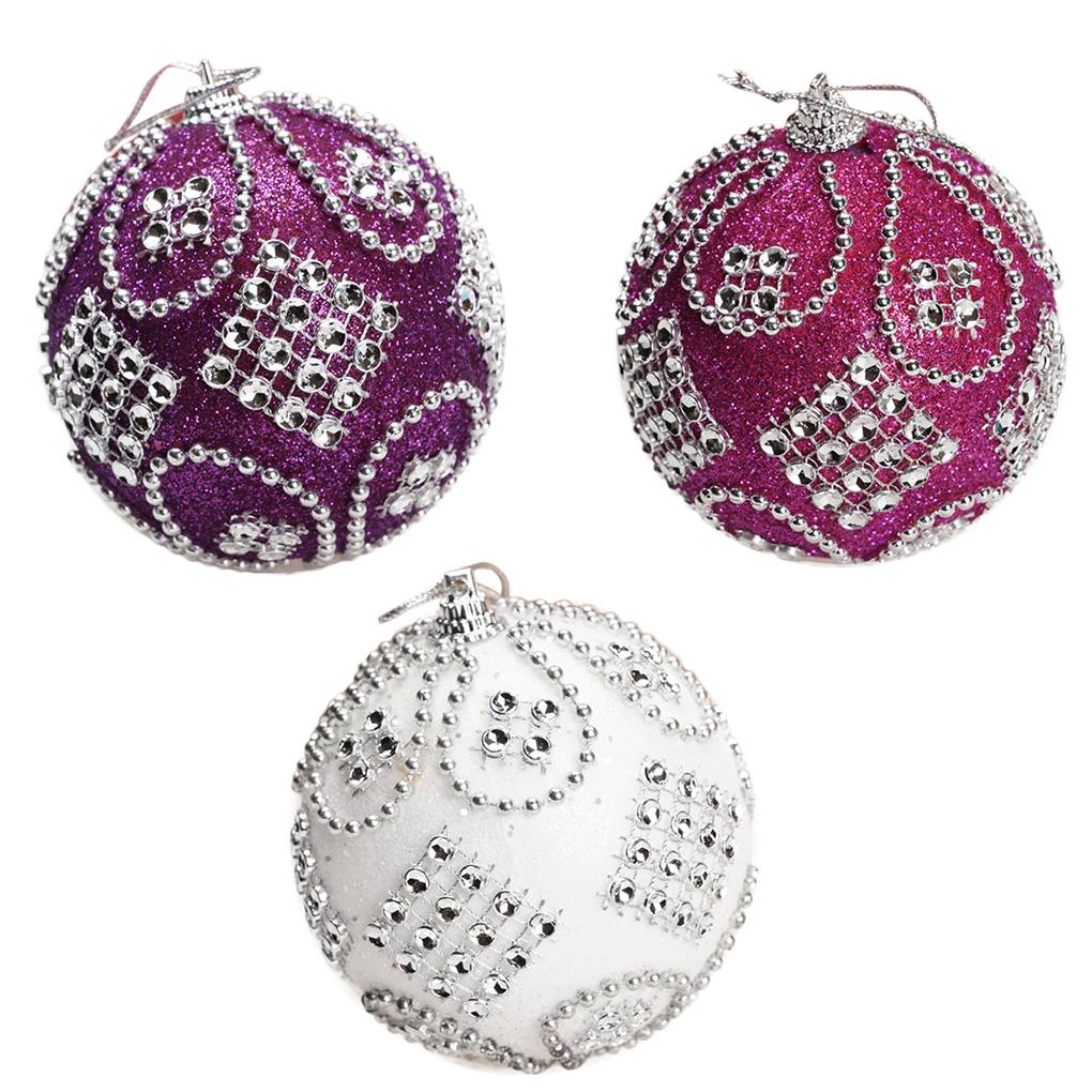 1 buc Globule de Spumă de Cristal Decor Pom de Crăciun Minge Lanț Mărgele Sclipici Ornament Crăciun DIY -