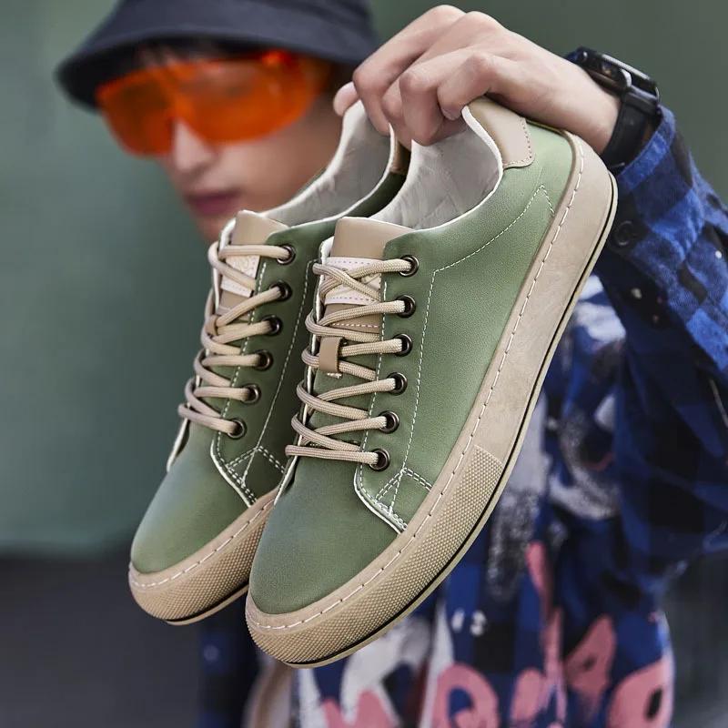 Men Canvas Shoes Lace-up Fashion Sneakers Mens Vulcanized Shoes Casual Breathable Sneakers New Tenis Masculino Zapatillas Hombre