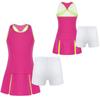 Kids Girls Golf Tennis Dress Outfits Sport Dress and Shorts for Running Gym Exercise Tennis Badminton