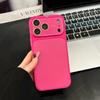 AG Matte Crystal Large Window Glass Case For iPhone 17 16 15 14 13 Pro Max Plus Shockproof Plating Glossy Bright Armor Cover