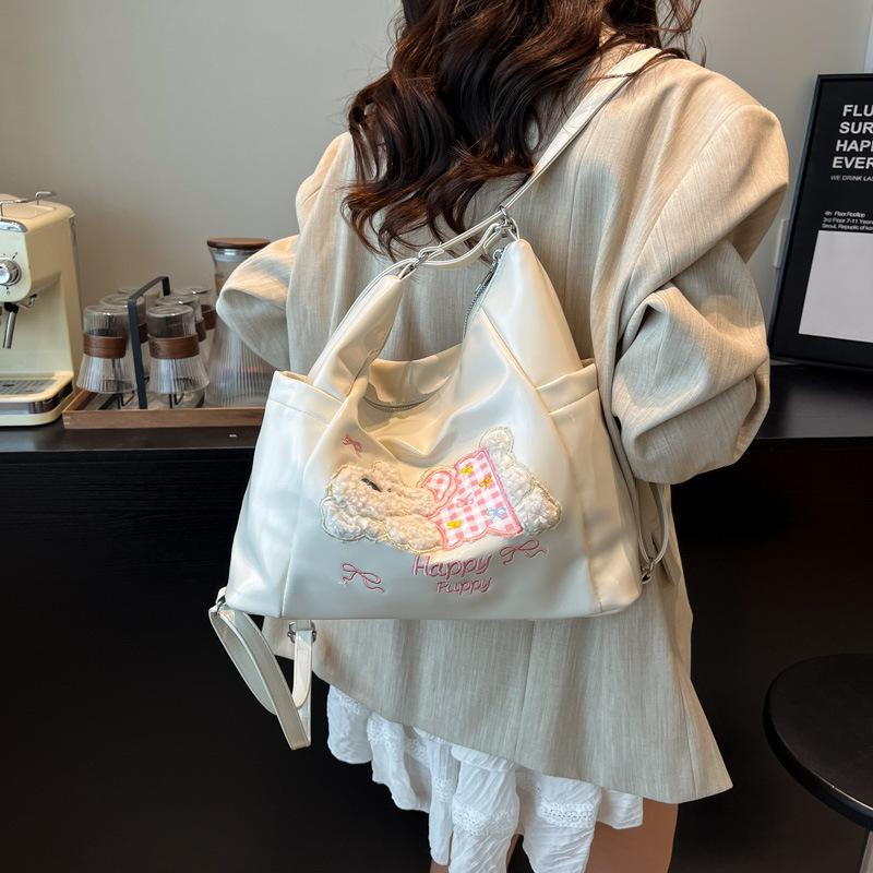 Casual Commuting Tote Bag Large-capacity Street Trend Single-shoulder Double-back Multi-purpose Bag
