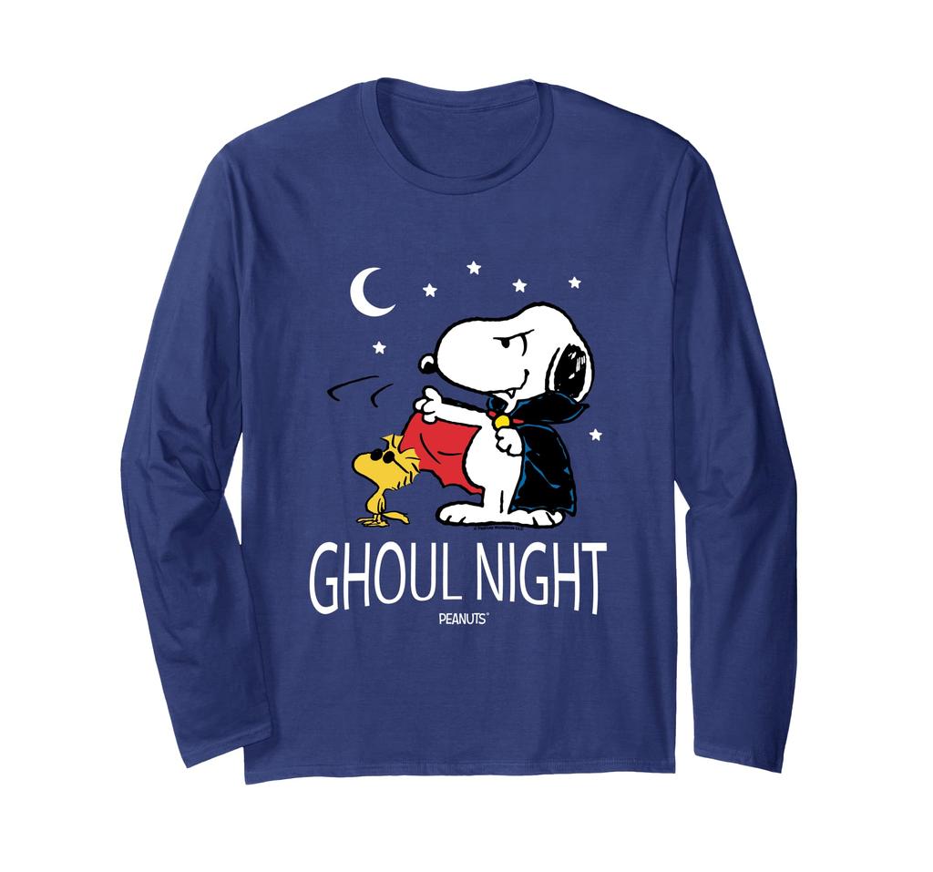 PEANUTS Halloween Ghoul Night Snoopy Woodstock Long Sleeve & T-Shirt