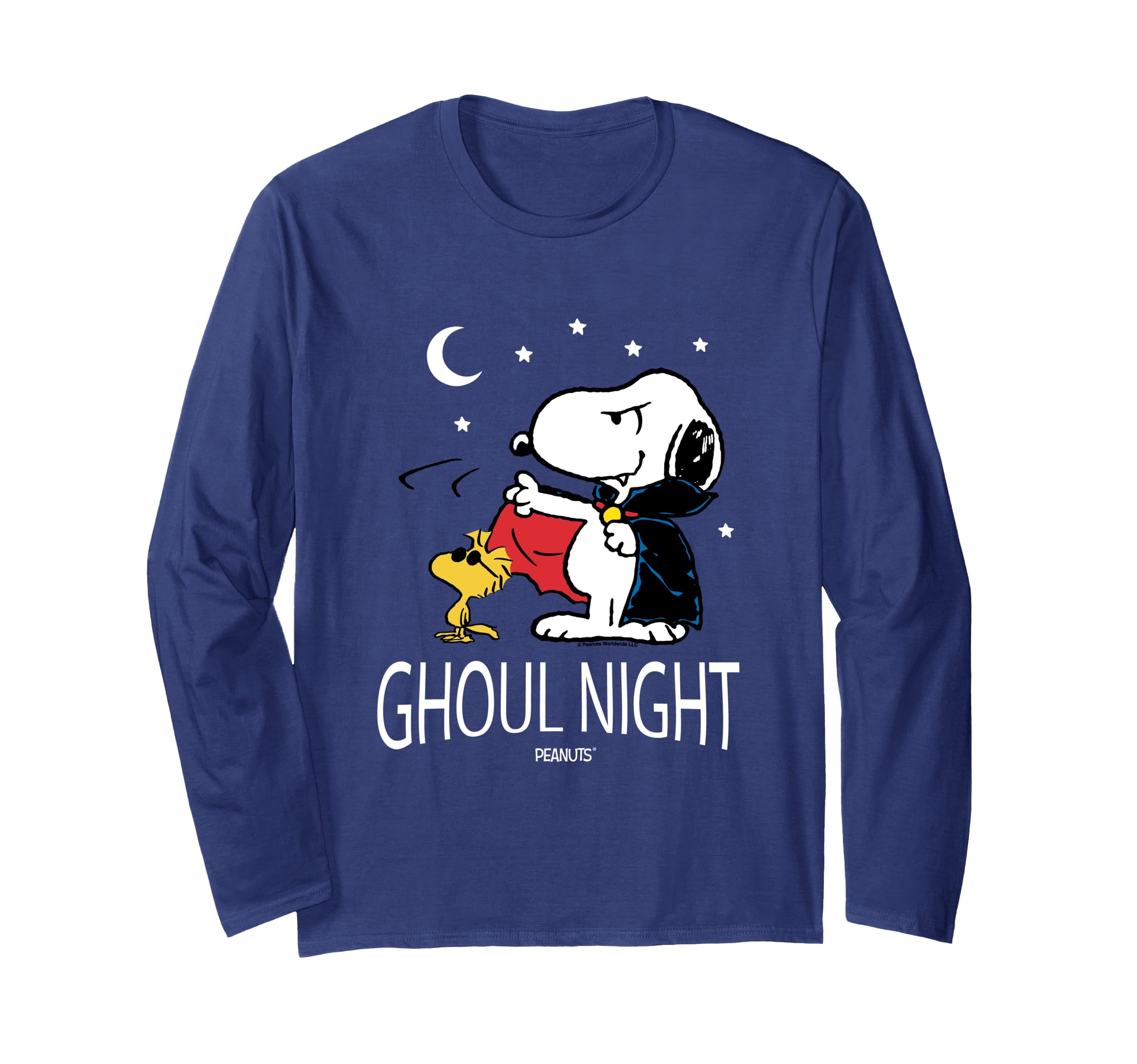 

Длинный рукав и футболка PEANUTS Halloween Ghoul Night Snoopy Woodstock синий