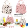 Strawberry Lunch Flower Cooler Bag Breathable Women Outdoor Commuting Office