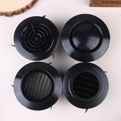 Black 4Shapes Availables 75/100/125mm Round Ducting Ventilation Cover Air Vent Extract Valve Grille Air Circulation Vents Cover
