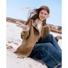 Betu Women's 2025 Winter Mid-Length Wool Blend Coat