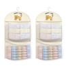 Wardrobe Hanging Storage Net Large Capacity Mesh Storage Bag with Hook Multi-tier Breathable Mesh Pouch for Socks Bras Underwear Dorms Bedrooms