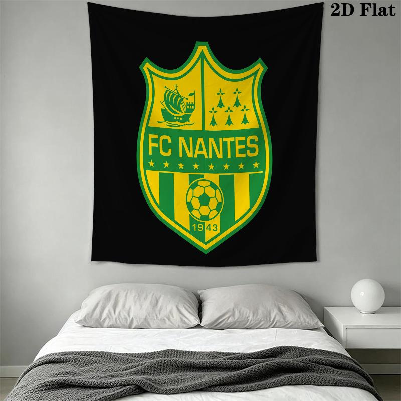 FC Nantes Wall Tapestry Aesthetic Wall Hanging Printed Fabric Blanket Decorative Tapestries for Bedroom Living Room Home Decor