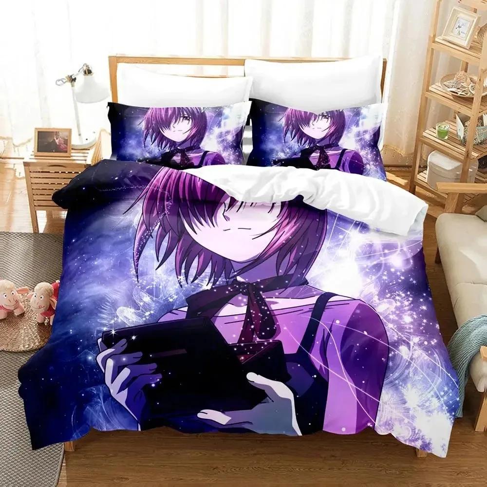 New Anime Elfen Lied Beding Set Soft Duvet Cover Bed Linen Set Comfortable Quilt Cover Pilowcase Warm Comforter King Quen Sized Dimensions Young Boys