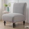 High Elastic Solid Armless Chair Cover Single Sofa Protector Non Slip Hotel Dining Seat Slipcover