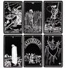 Black and White Rider Tarot Deck 78 Pcs Tarot Cards for Beginners Rider-waite Tarot System Pocket Size