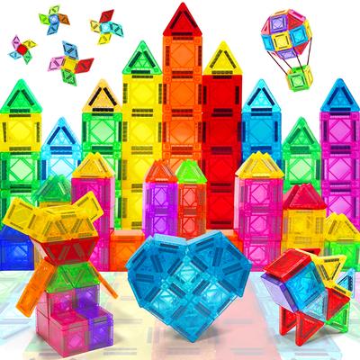 Juego de Construcción de Bloques Magnéticos Set de Construcción DIY Montessori Juguete Educativo Sensorial Para Niños y Niñas de 3+ años Regalo 40/80/160 Piezas