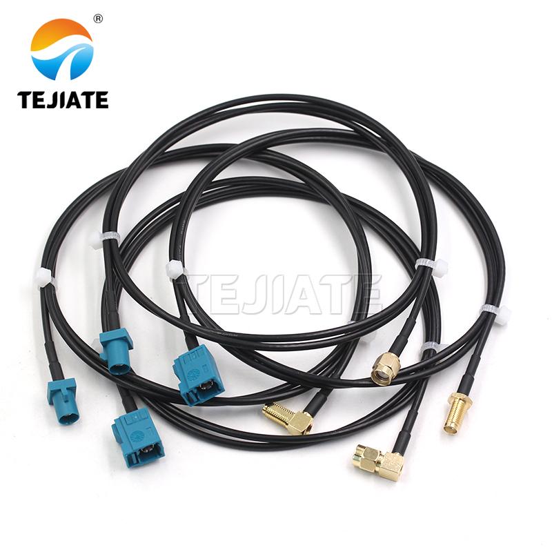 Fakra-z Female to Female Jack Single Pin LVDS Crimp RG174 Coaxial RF Cables for Car GPS Camera WIFI Antenna