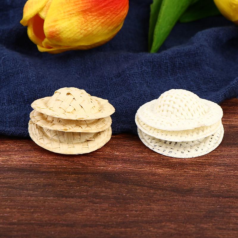 Beige White Mini Paper Hat Diy Doll Accessories Decorative Craft Small Hat