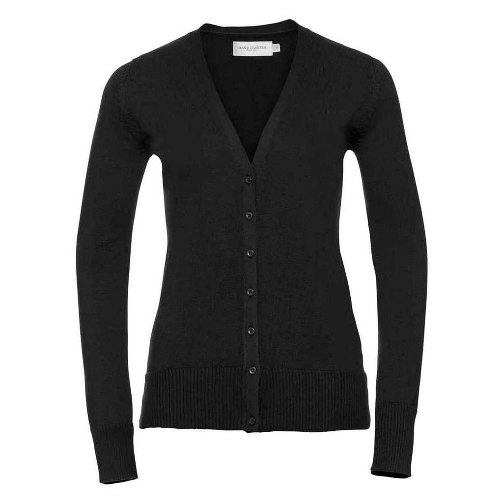 Russell Collection Womens/Ladies Knitted V Neck Cardigan