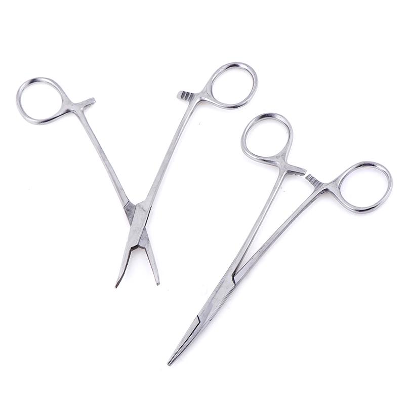 Stainless Steel Locking Forceps Curved Mosquito Hemostat Tool 12.5Cm Length