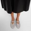 2025 Krystaller Dames Ballett Lolita Sko varsler Flats Vulkaniserte Designer Loafers Diamantbesatte Mary Jane Sko