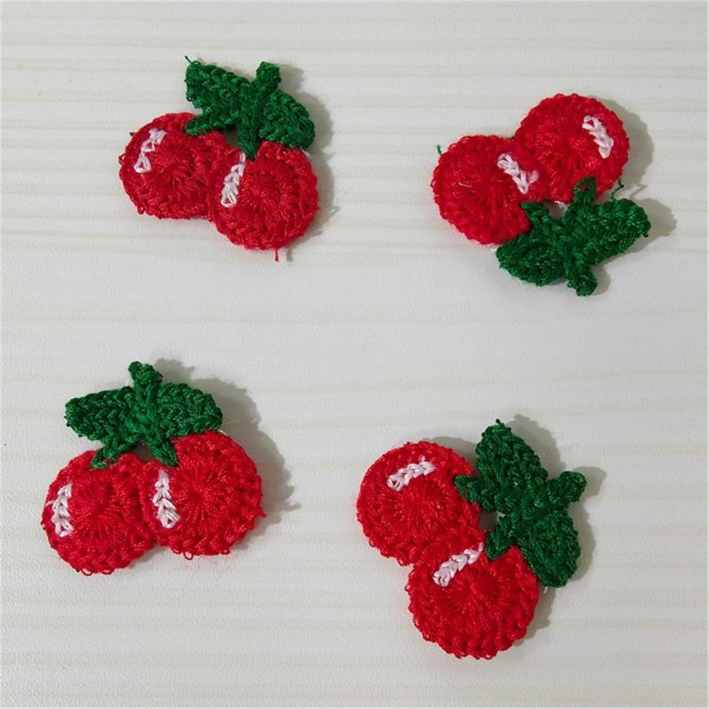 Sew On Fruit Applique Patches Set with Knit Cotton Texture, 20 Mini Fabric Patches for Clothes Bags Hats Shoes and Small Repair Coverups