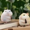 BEEMAI Flocking Greedy Hamster Series 1PC Random Design Cute Figures Collectible Toys Birthday Gifts