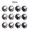 12/24Pcs Exquisite Cow Print Ball Christmas Tree Ornaments 6CM Western Cowboy Christmas Ball DIY Shatterproof Xmas Decorations