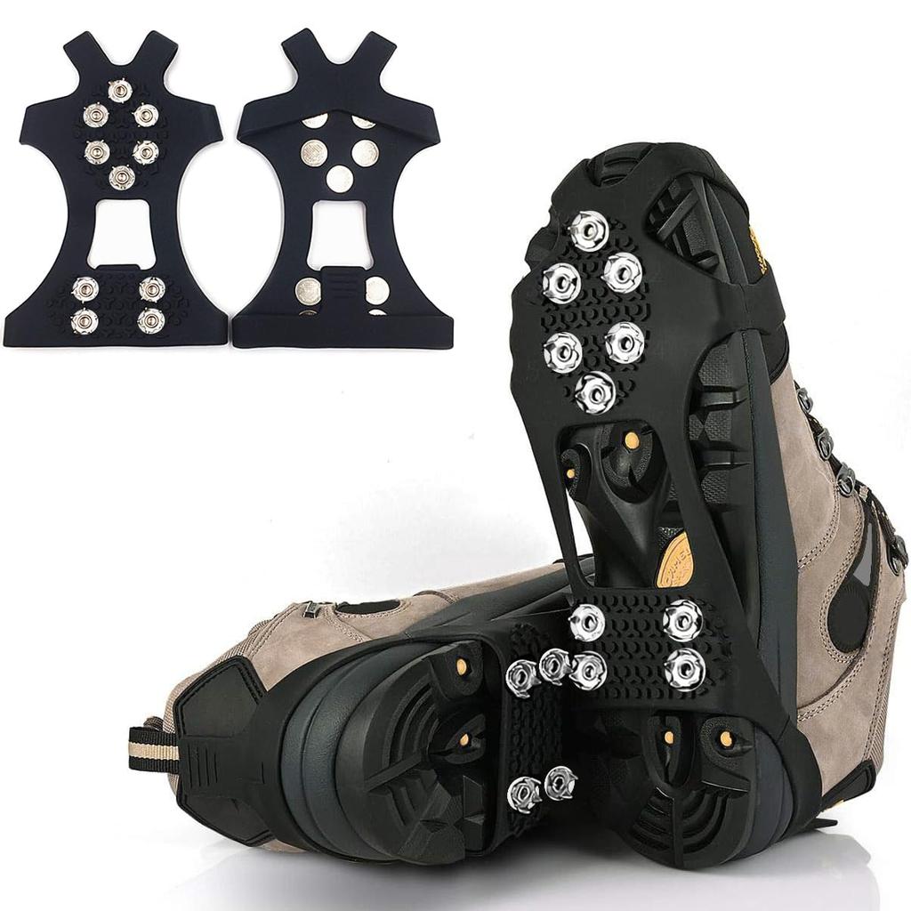 Verbesserte Kette mit abnehmbaren und einfachen Ideal für und eisig Geeignet für eine Vielzahl von 10-Zacken-Steigeisen, groß, Spikes, rutschfest, leicht,