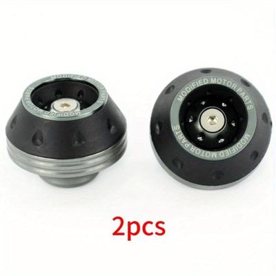 2 Stück Universelle Motorradradschutz-Kollisionspads, Motorrad-Kollisionsschützer, Legierung Motorrad Offroad-Rennen Sturz Vorderradgabel-Schieberkappen