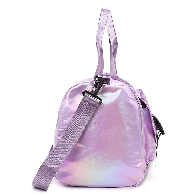 Large Capacity Women'S Nylon Travel Duffel Bag Dazzling Colorful Sports Fitness Bag Very Suitable for Outdoor Sports Travel  Fitness Yoga