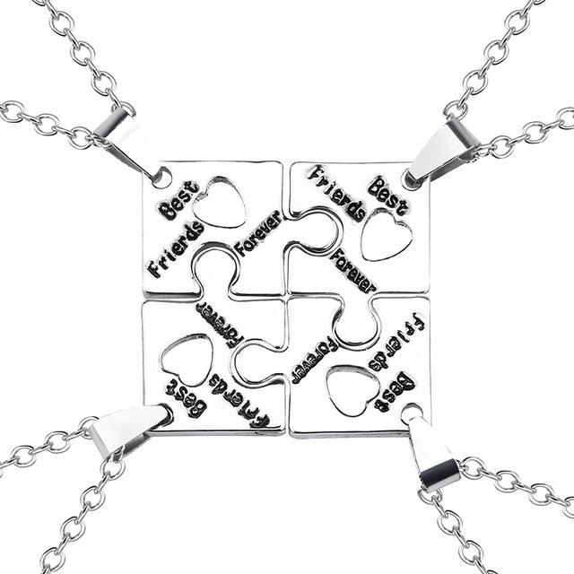 3/4 Pcs Star Moon Chain Best Friend Pendant Necklace Bff Sister Friendship Choker Men And Women Party Jewelry Accessories Gift
