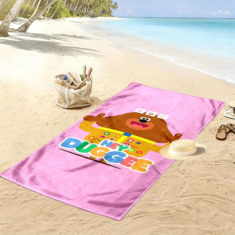 Hey Duggee Print Beach Towel, Large Soft Quick Dry Towel for Beach Camping Swimming