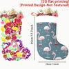 Christmas Decoration Fireplace Hanging Stocking Flamingos Wearing Christmas Hats Seamless 2D Flat Pattern Christmas Gift