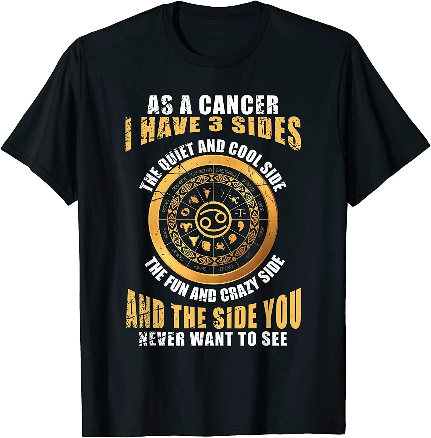 NEW LIMITED! Funny Cancer Character Horoscope Cancer Gift Tee - MADE IN USA XXL