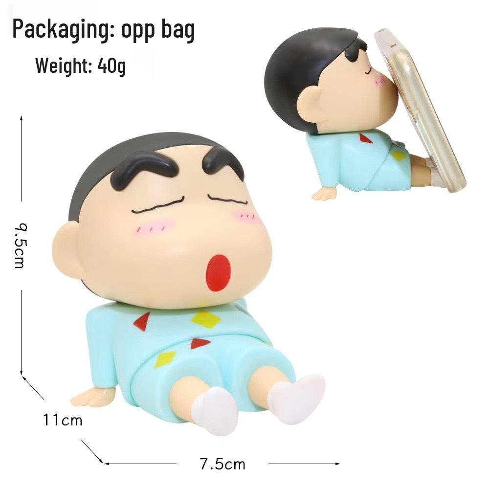 Crayon Shin-chan Phone Stand: Anime Figurine Holder Desktop Ornament Gift