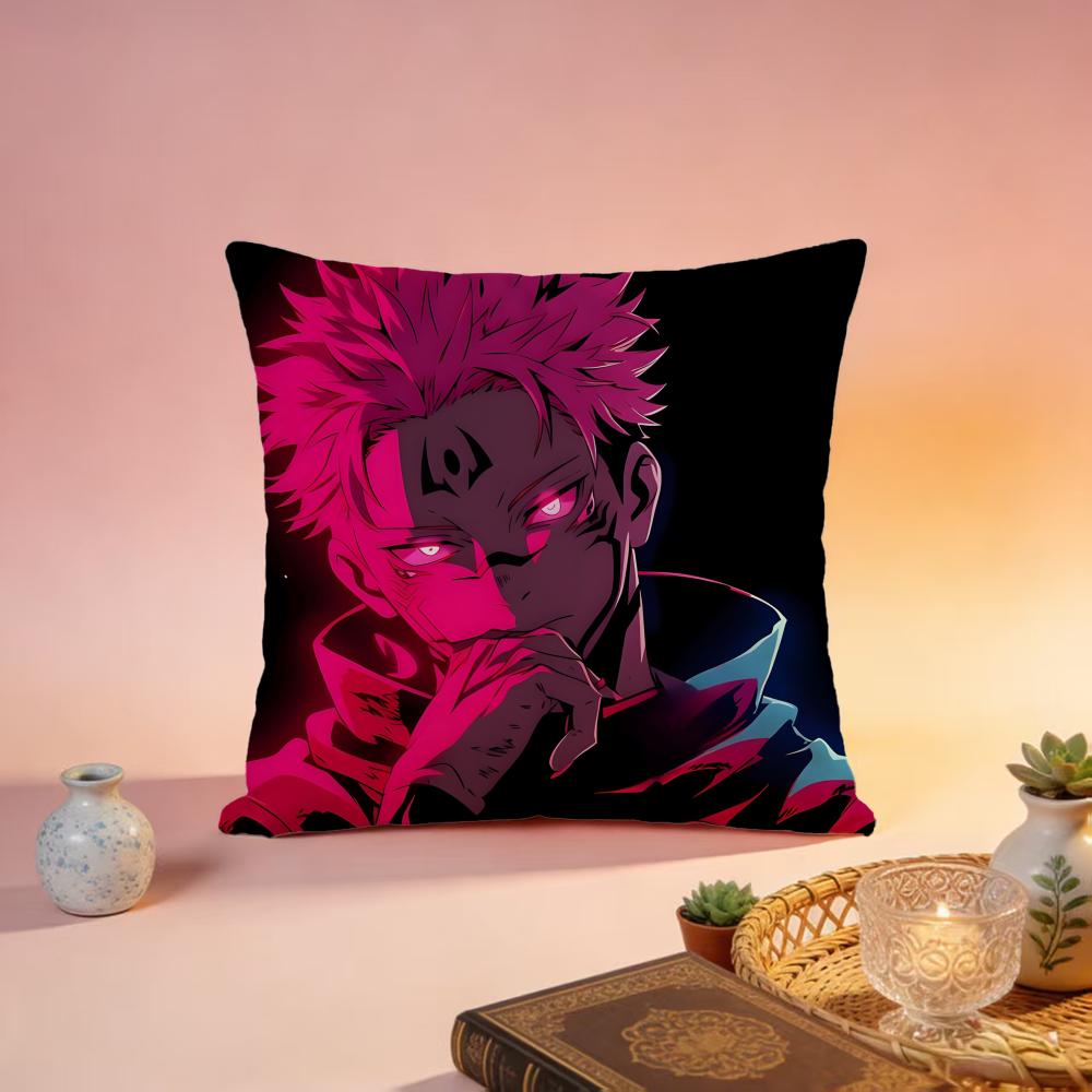 Popular JJujutsu Kaisenful Cushion Cover Premium SkinFriendly Pillow Case MultiPurpose for Home Office Travel