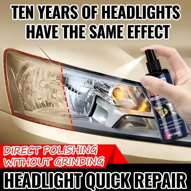 Car Headlight Repair Fluid, Anti-Oxidation/Polishing Agent, Removes Scratches, Brightens Headlights, and Nourishes the Headlights