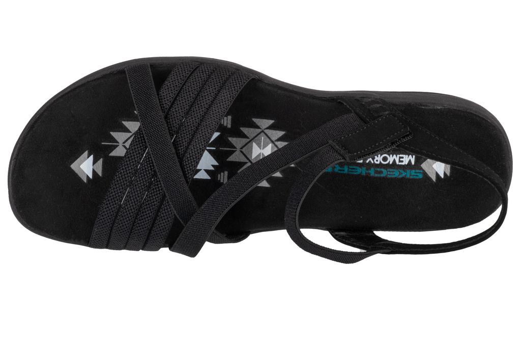 Skechers Reggae Slim - Summer Heat Sandals, Womens Black Sandals