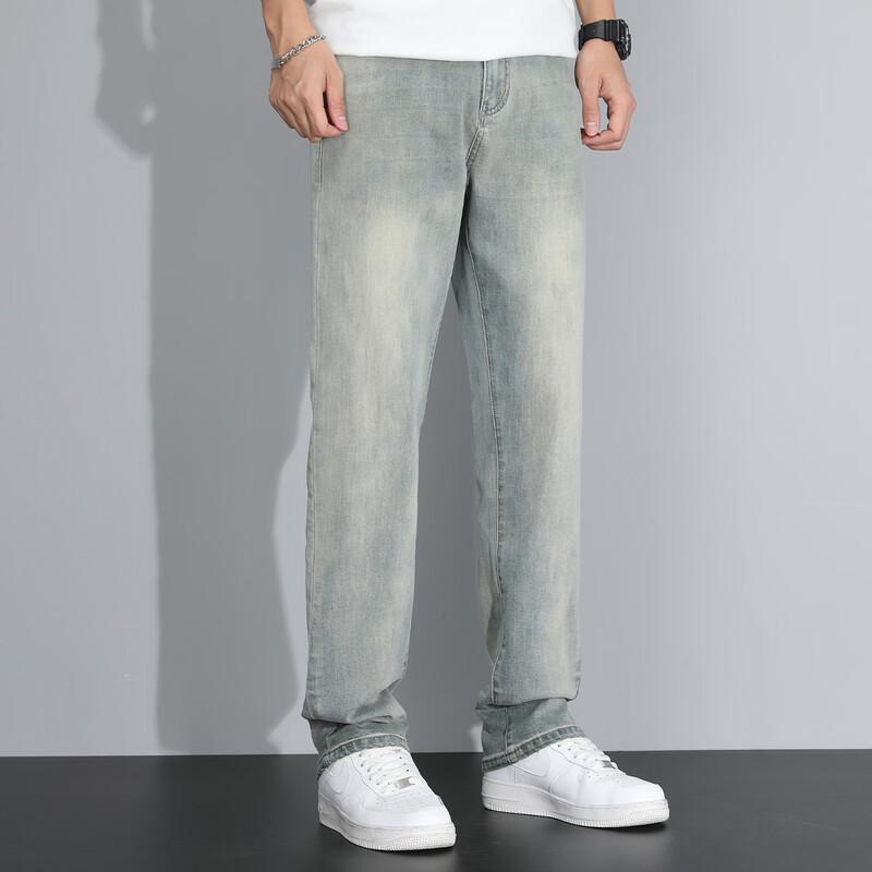 Jeep Men's Loose Straight Fit Jeans