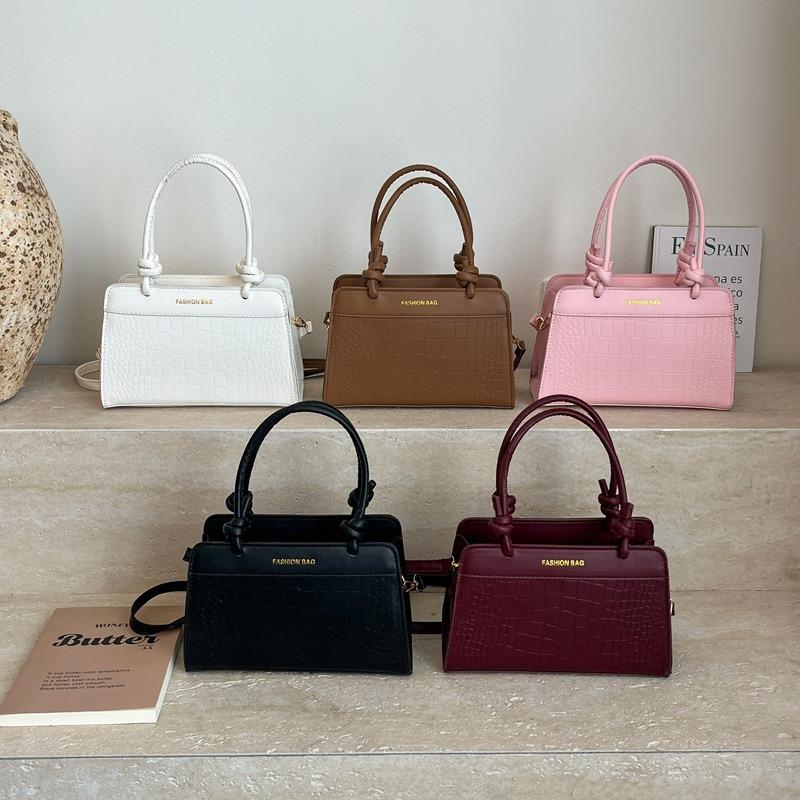 Casual Handbag Women's Small Square Bag New Fashionable Texture Messenger Bag Splicing Niche Bag