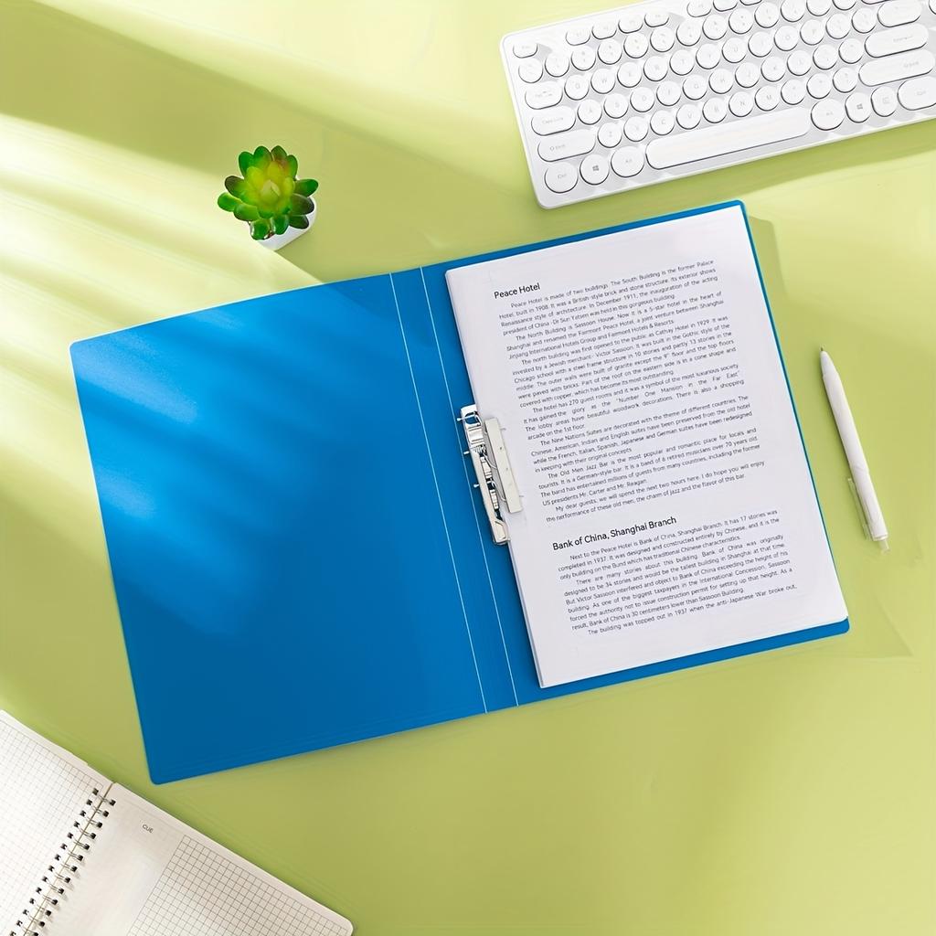 1pcs Color A4 Clip File Folder, Contract Folder, Multi-Page Music Sheet Holder, Award Certificate Storage and Organization Tool