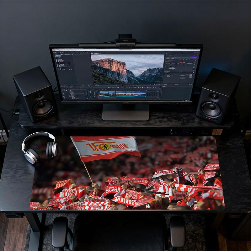 Union Berlin Mouse Pad, Large Gaming Desk Mat, Non-slip XXL Mousepad for Laptop & Tablet, Mini PC Playmat with Stitched Edges