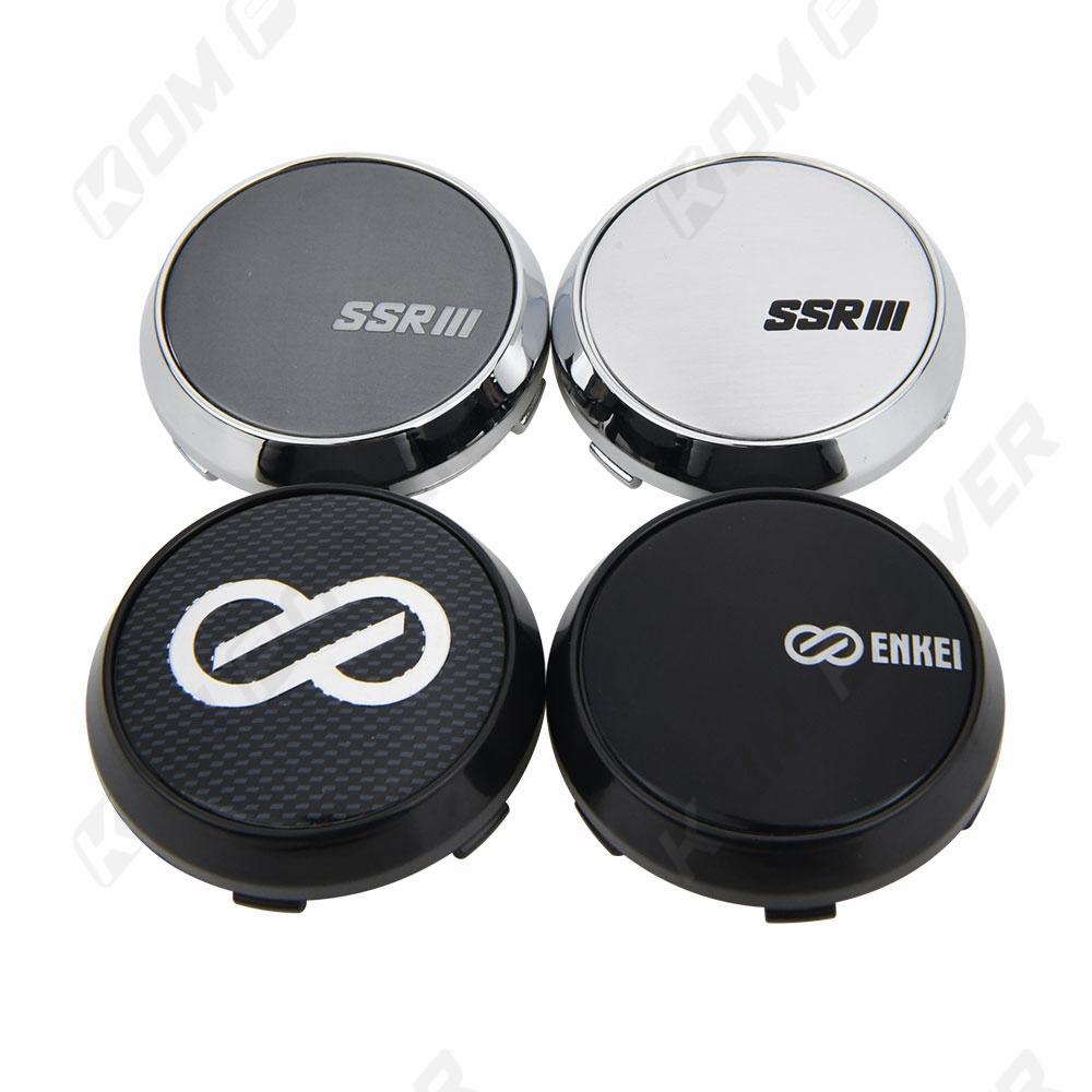 ASZ1 4PCS OD 68MM / ID 64MM Sport Wheel Center Cap XXR SSR ENKEI Racing Emblem Sticker Wheel Cover Cap Hubcaps Car Styling