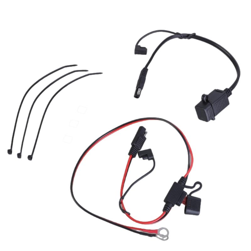 

Universal 2.1A Car and Motorcycle USB Port Kit Waterproof Charger SAE to USB Converter with 3pcs Fixing Straps Band 1