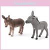 Realistic Animal Model For Children Pvc Mini Donkey Figurine Learning Toy