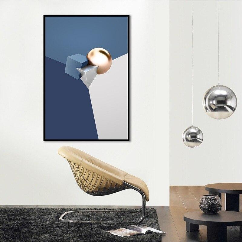 Abstract Geometry Decorative Paintings Nordic Luxury Woman Posters and Prints Wall Art for Living Room Porch Decor