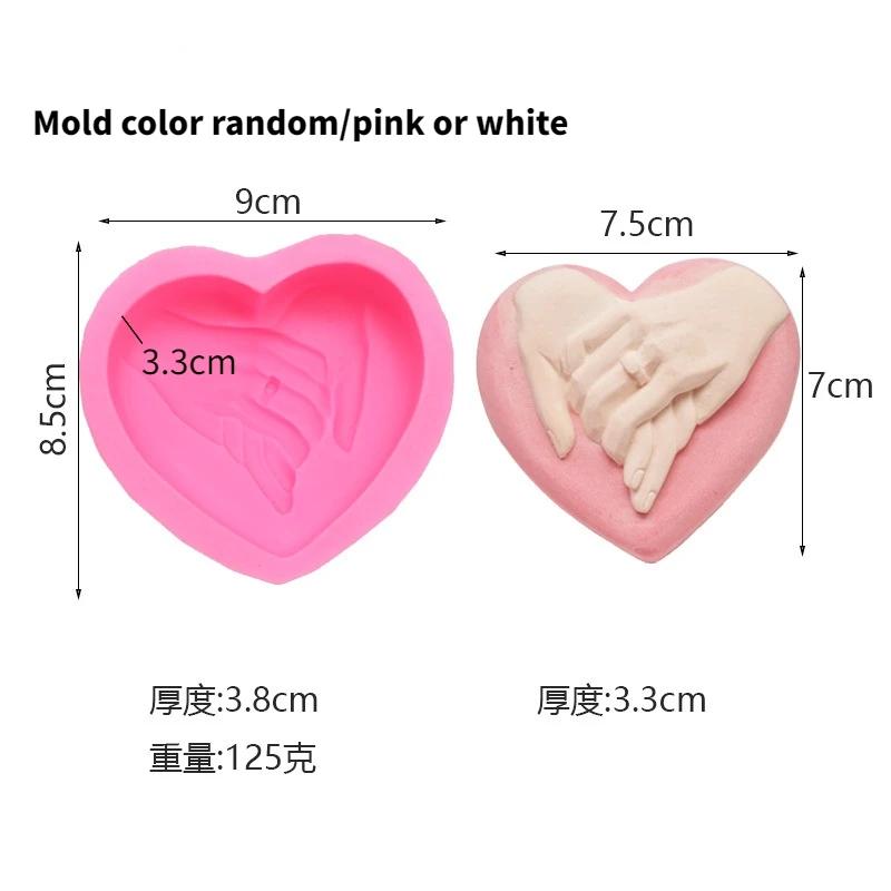 3D Heart-shaped Silicone Mold DIY Love Symbol Art Candle Plaster Soap Resin Making Chocolate Cake Molds Valentine's Day Gift